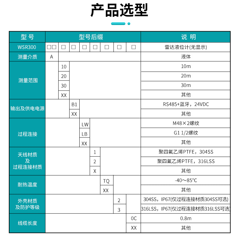 米科WSR300參數(shù)2