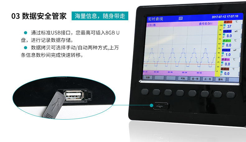 米科MIK-R6000C彩色無紙記錄儀數據安全管家