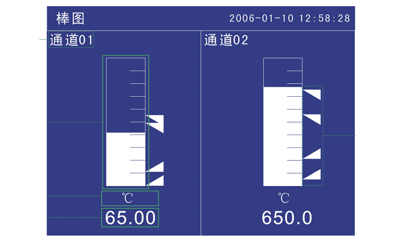 米科MIK-R4000D無紙記錄儀棒形圖